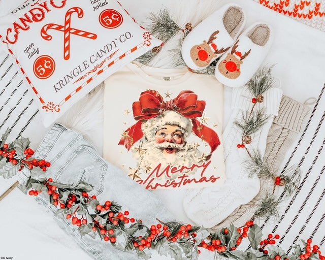 Vintage Santa print